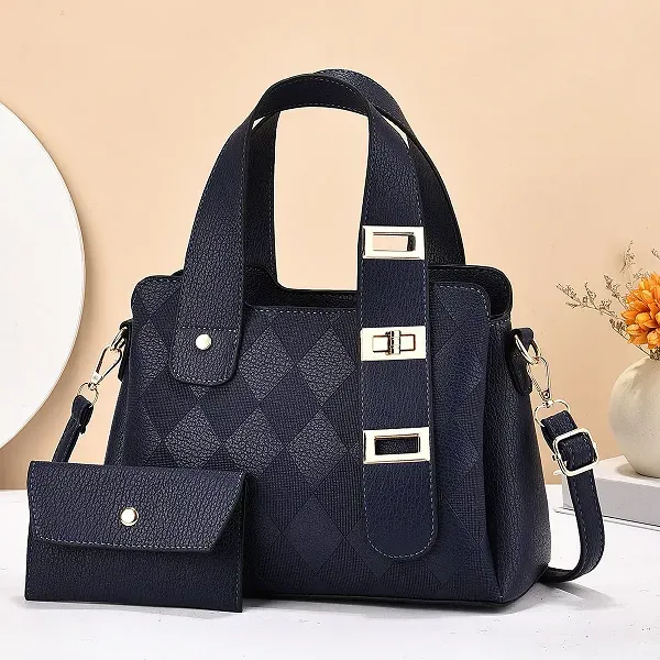 2-Piece Quilted Handbag Set with Wallet