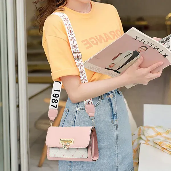 Thumbnail of Ladies Bag With Heart Lock And Two Straps