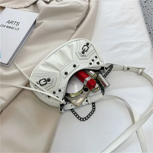 Thumbnail of Trendy Studded Shoulder Bag with Chain