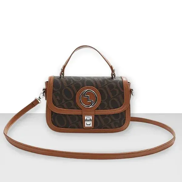 Thumbnail of Letter Pattern Adjustable Strap PU Leather Crossbody Women Mini Handbag