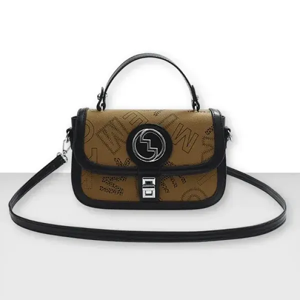 Thumbnail of Letter Pattern Adjustable Strap PU Leather Crossbody Women Mini Handbag