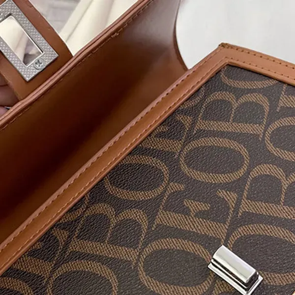 Letter Pattern Adjustable Strap PU Leather Crossbody Women Mini Handbag