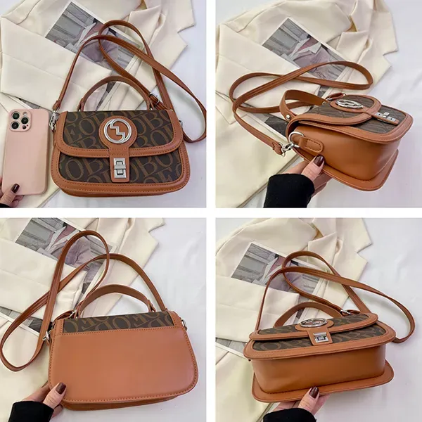 Thumbnail of Letter Pattern Adjustable Strap PU Leather Crossbody Women Mini Handbag