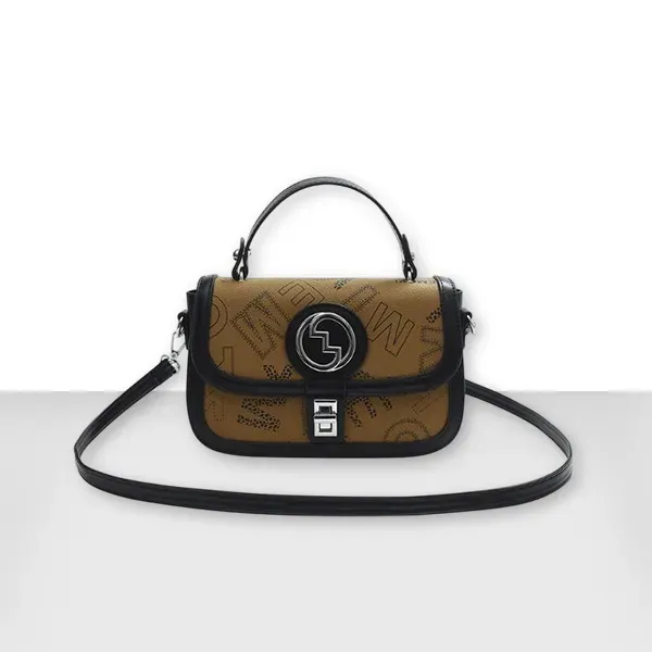 Letter Pattern Adjustable Strap PU Leather Crossbody Women Mini Handbag