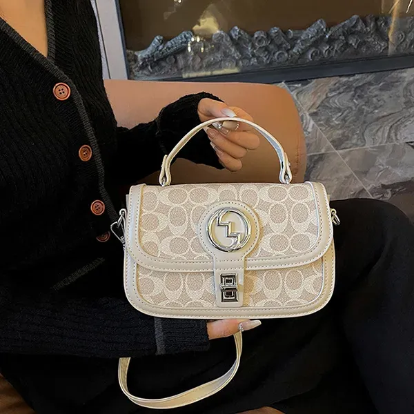 Letter Pattern Adjustable Strap PU Leather Crossbody Women Mini Handbag