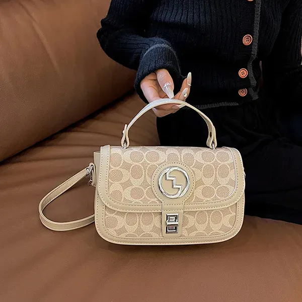 Thumbnail of Letter Pattern Adjustable Strap PU Leather Crossbody Women Mini Handbag