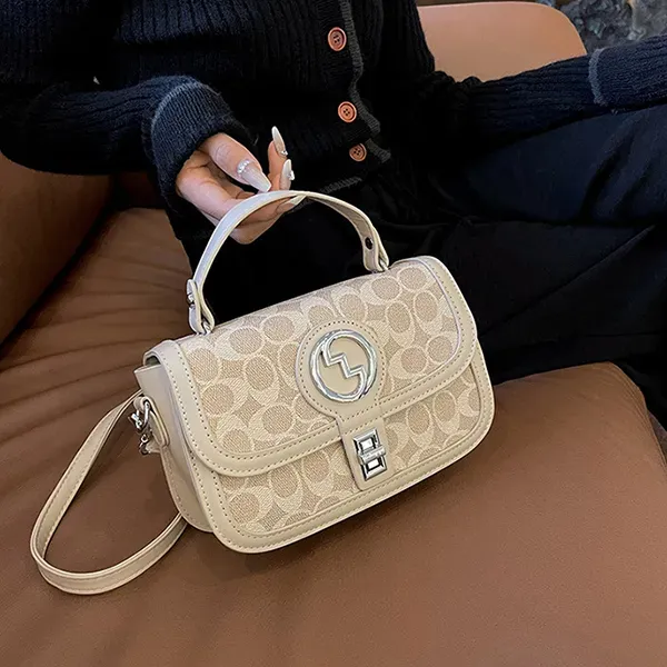 Thumbnail of Letter Pattern Adjustable Strap PU Leather Crossbody Women Mini Handbag