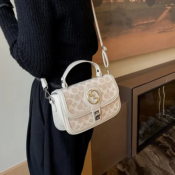 Letter Pattern Adjustable Strap PU Leather Crossbody Women Mini Handbag