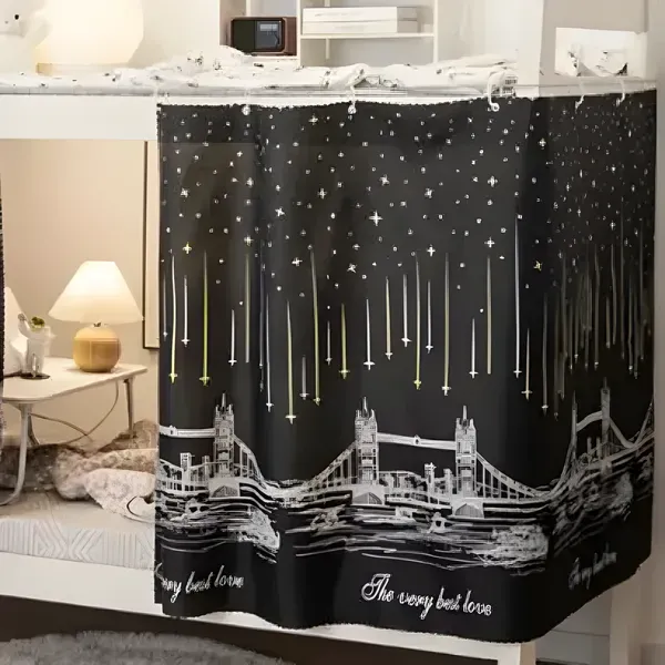 Starry Night Dorm Bunk Privacy Curtains