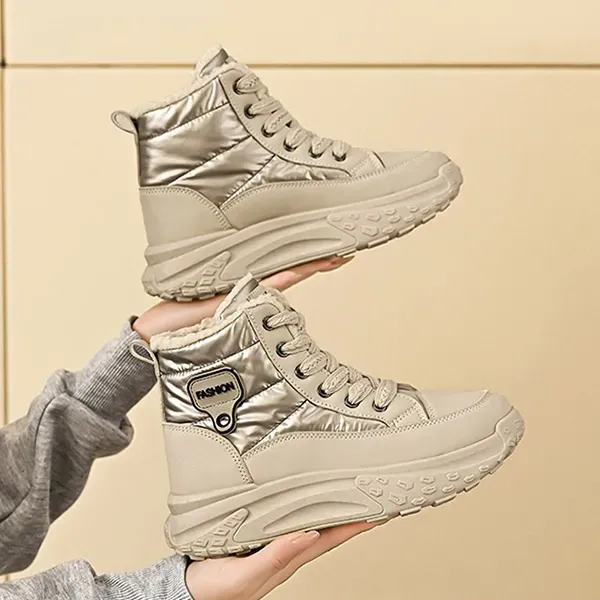 Winter Fashion High-Top Lace-Up Boots