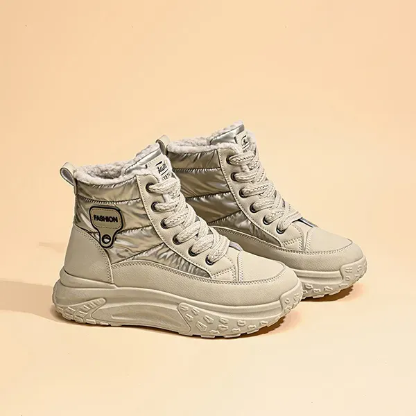 Winter Fashion High-Top Lace-Up Boots