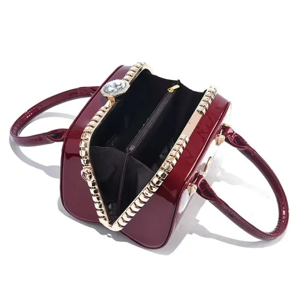Thumbnail of Chic Burgundy Patent Handbag