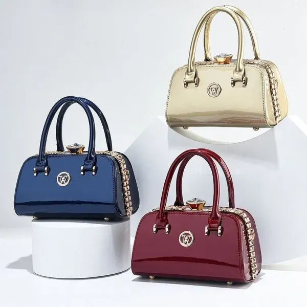 Thumbnail of Chic Burgundy Patent Handbag