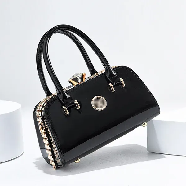 Thumbnail of Chic Burgundy Patent Handbag