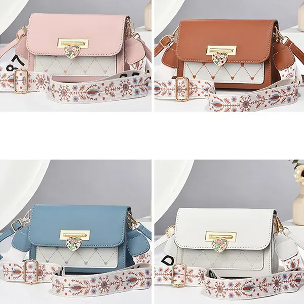 Thumbnail of Ladies Bag With Heart Lock And Two Straps