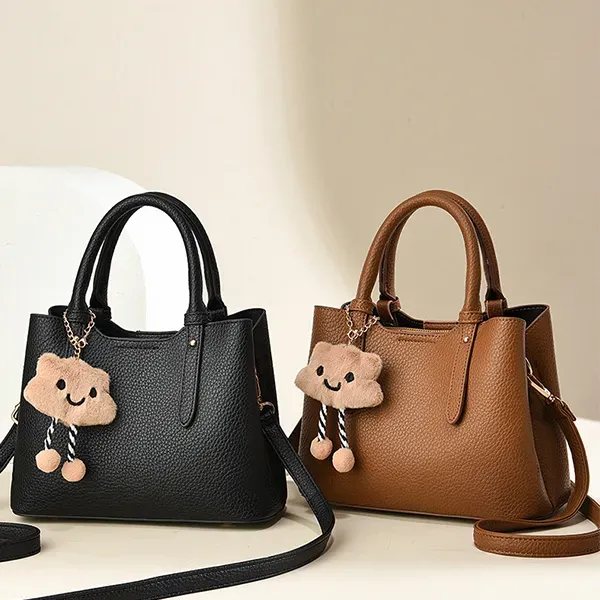 Thumbnail of Chic Textured Handbag with Cloud Charm | Crossbody Bag