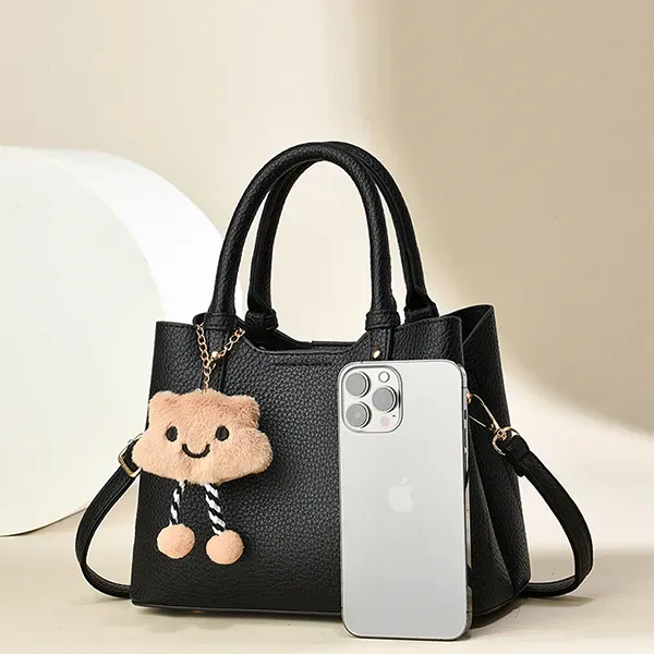 Thumbnail of Chic Textured Handbag with Cloud Charm | Crossbody Bag