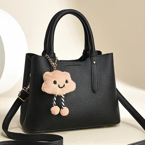 Thumbnail of Chic Textured Handbag with Cloud Charm | Crossbody Bag