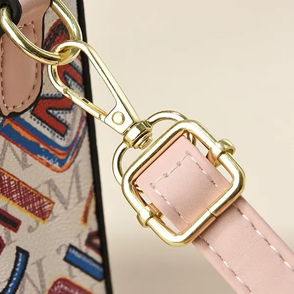 Cute Mini Bag with Letters and Bear Charm