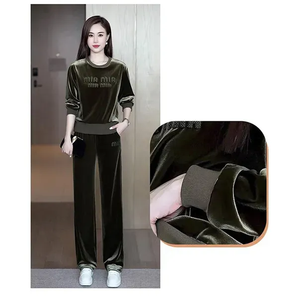 Women's Winter Velvet Tracksuit Set