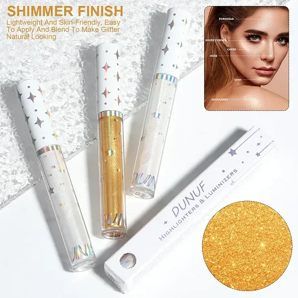 DUNUF Liquid Highlighter and Luminizer - 3D Face Glow
