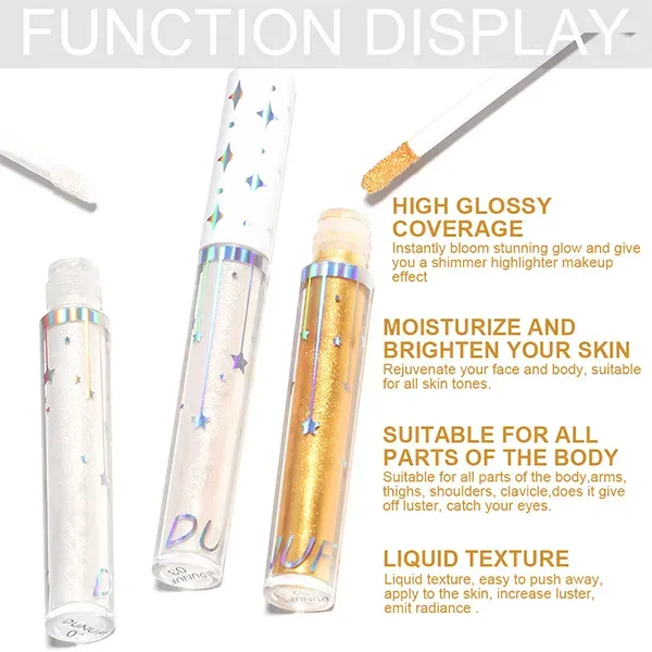 DUNUF Liquid Highlighter and Luminizer - 3D Face Glow