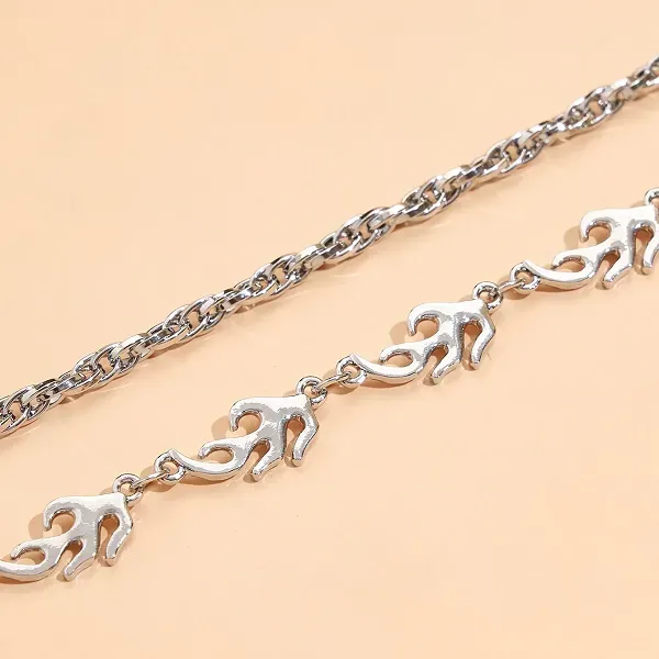 Flame Double Layer Necklace