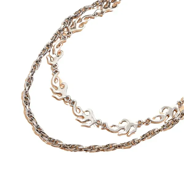Flame Double Layer Necklace