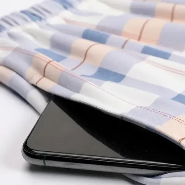 Casual T-Shirt and Plaid Shorts Pajama Set