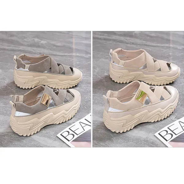 Chunky Cutout Sneaker Sandals - Trendy Platform Shoes