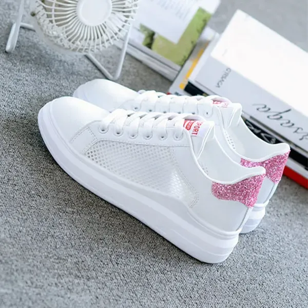 صورة مصغرة لـ Breathable Mesh Panel Platform Sneakers