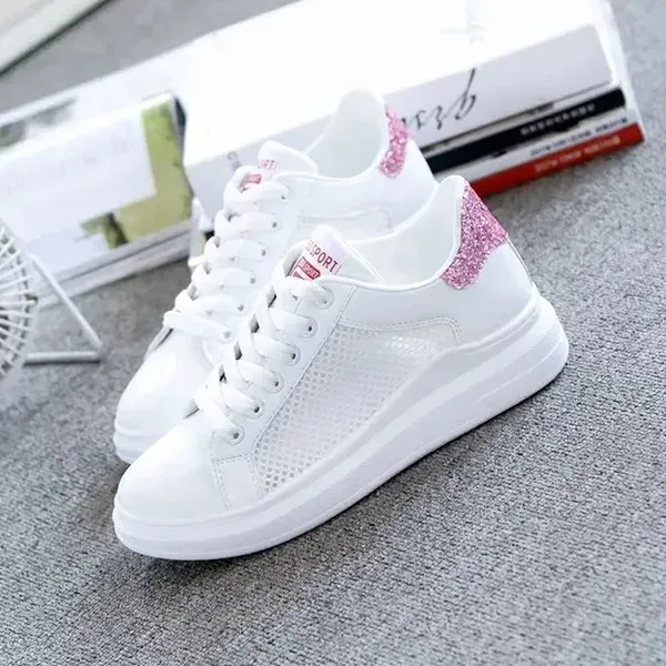 صورة مصغرة لـ Breathable Mesh Panel Platform Sneakers