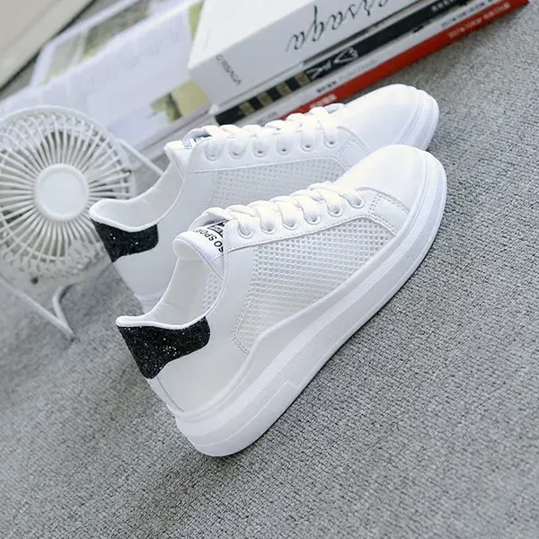 صورة مصغرة لـ Breathable Mesh Panel Platform Sneakers