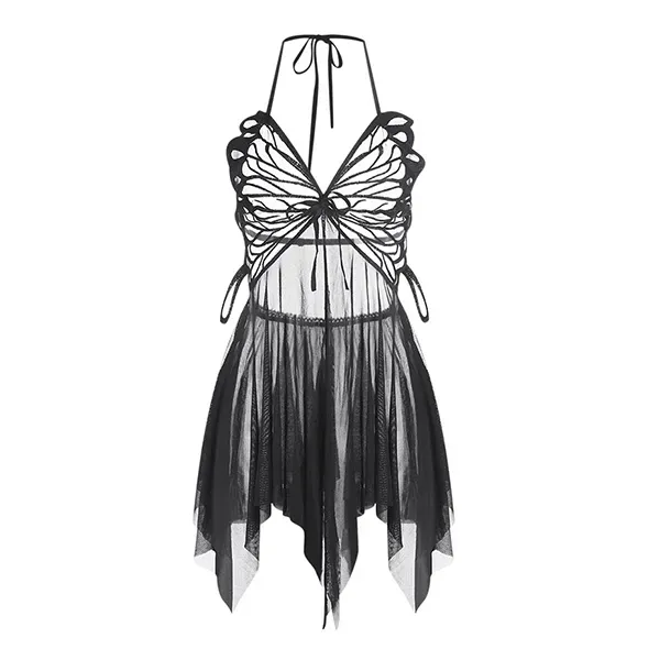 Butterfly Lace Sheer Lingerie Set