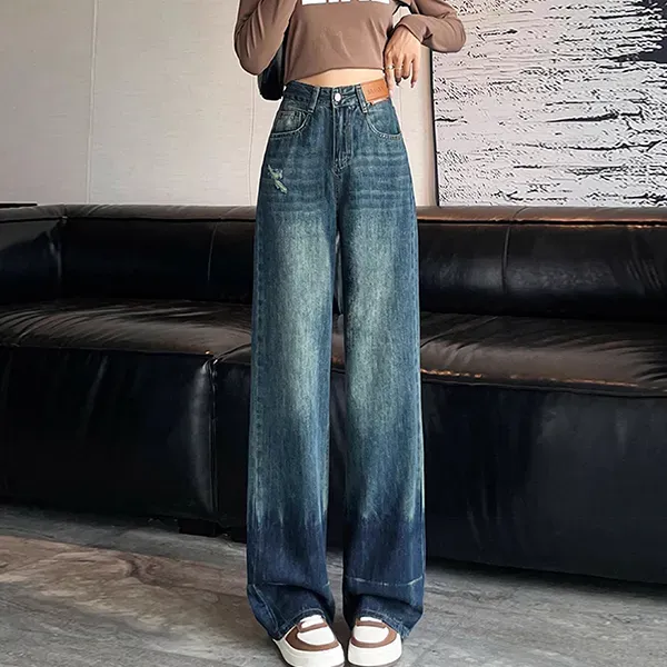 Women's Wide-Leg High-Waisted Jeans