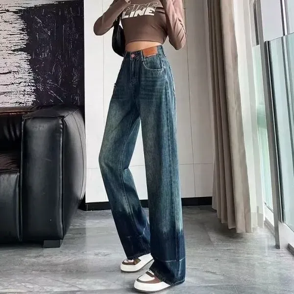 Women's Wide-Leg High-Waisted Jeans