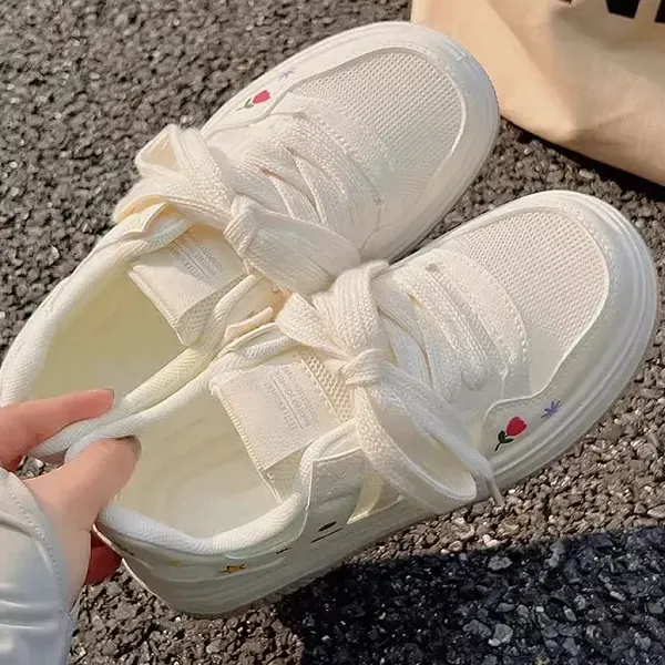 Cute Doodle Print Platform Sneakers for Women