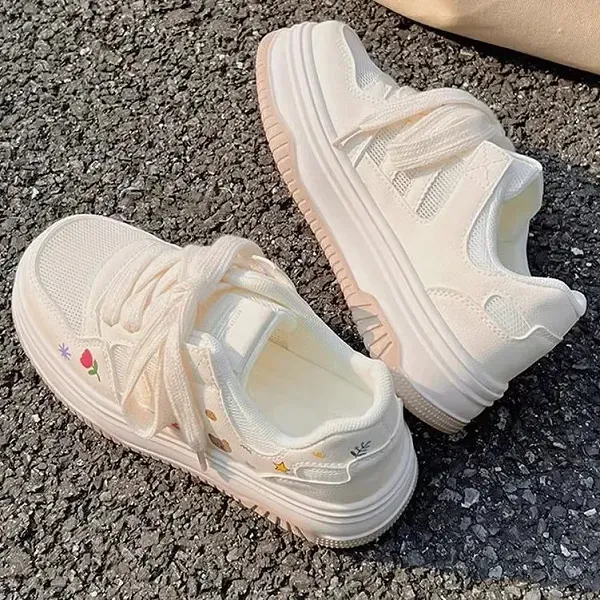 Thumbnail of Cute Doodle Print Platform Sneakers for Women