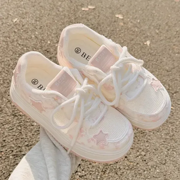 Thumbnail of Dreamy Pink Cloud and Star Platform Sneakers