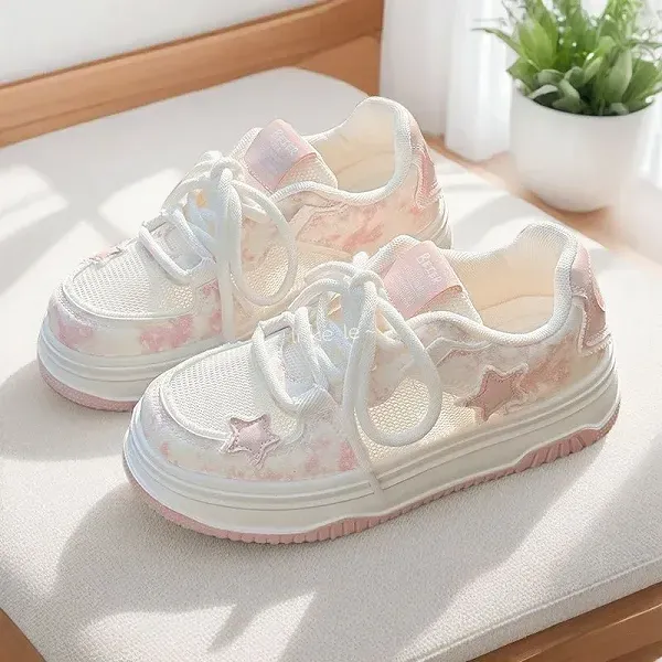 Thumbnail of Dreamy Pink Cloud and Star Platform Sneakers