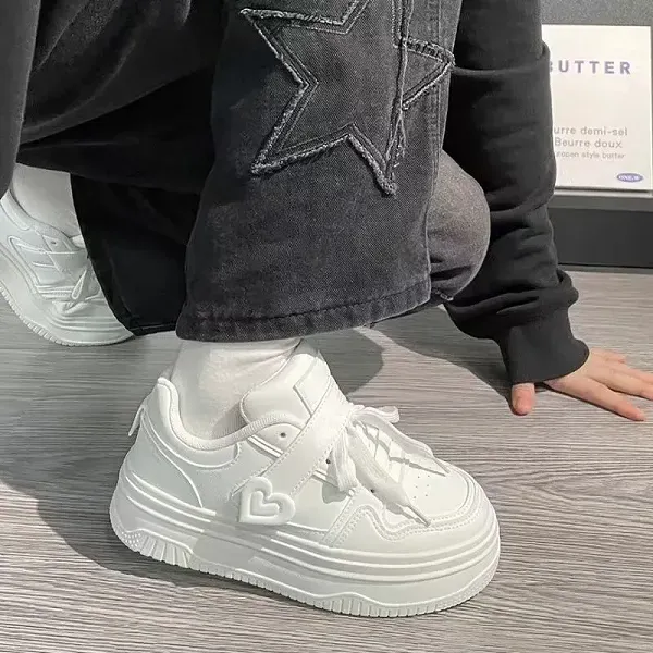 Thumbnail of Chic Heart Strap Platform Sneakers | Women's Casual Shoes