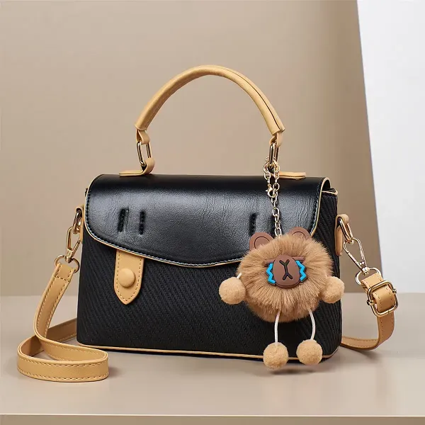 Thumbnail of PU Leather Adjustable Shoulder Strap Compact Size Women Handbag