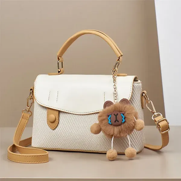 Thumbnail of PU Leather Adjustable Shoulder Strap Compact Size Women Handbag