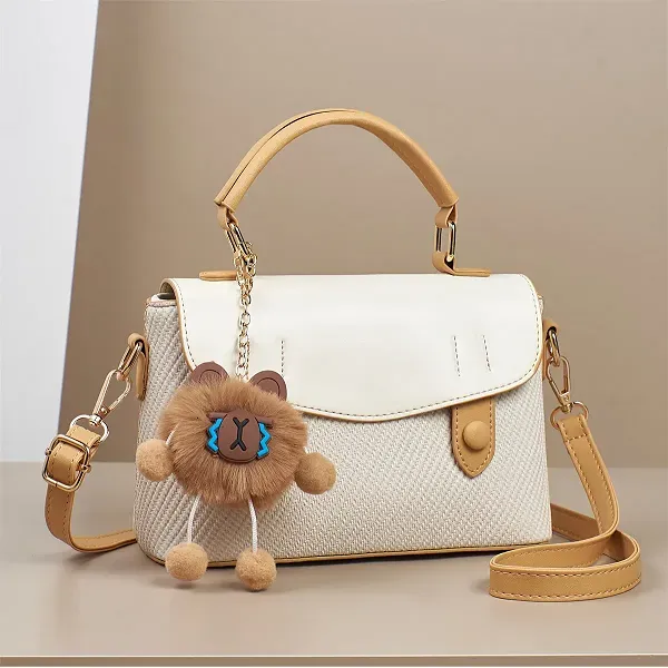 PU Leather Adjustable Shoulder Strap Compact Size Women Handbag