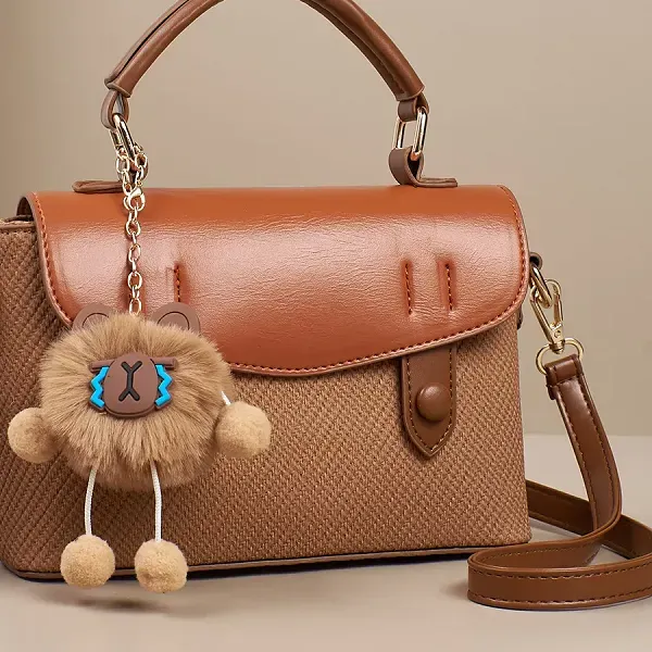 PU Leather Adjustable Shoulder Strap Compact Size Women Handbag