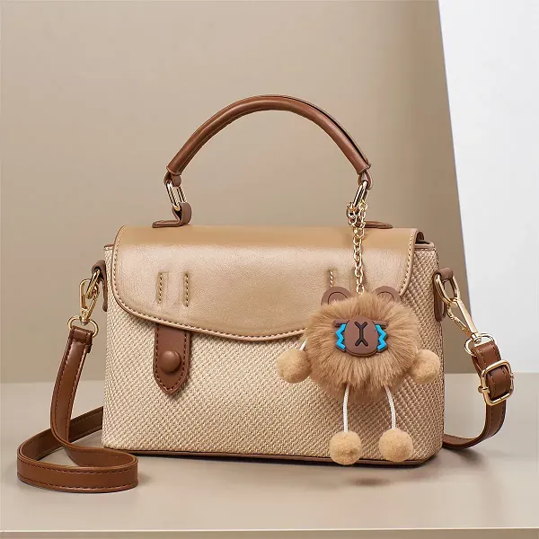 Thumbnail of PU Leather Adjustable Shoulder Strap Compact Size Women Handbag