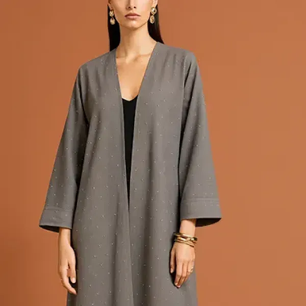 Polka Dot Pattern Open Style Long Kimono Cardigan