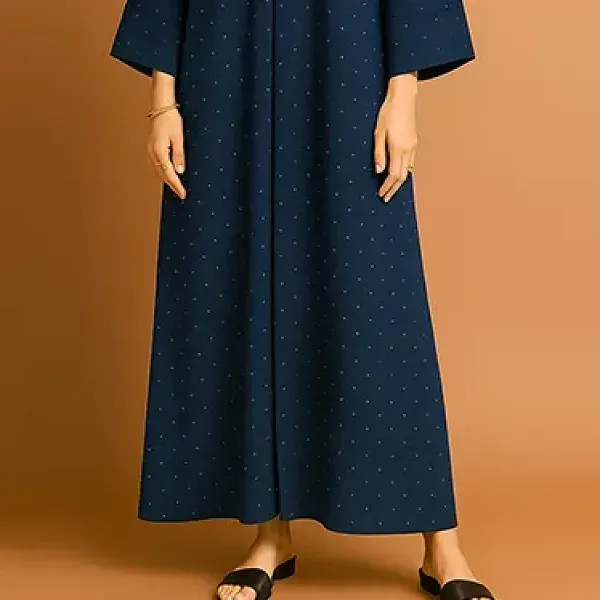 Polka Dot Pattern Open Style Long Kimono Cardigan