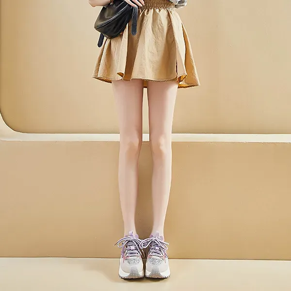 Breathable Mesh Details Lace-Up Front Women Lightweight Sneakers