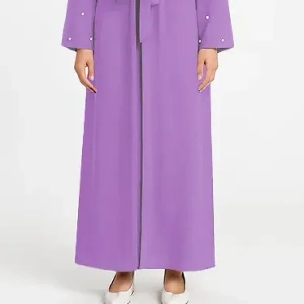 Pearl Embellished Sleeve Two-Piece Abaya